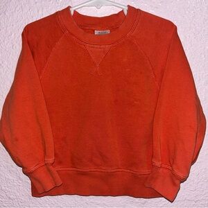 Hanna Andersson Vibrant Orange Crew Neck Sweater
